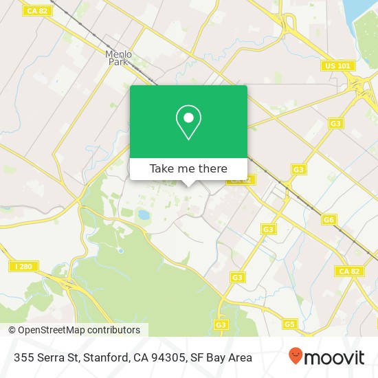 Mapa de 355 Serra St, Stanford, CA 94305
