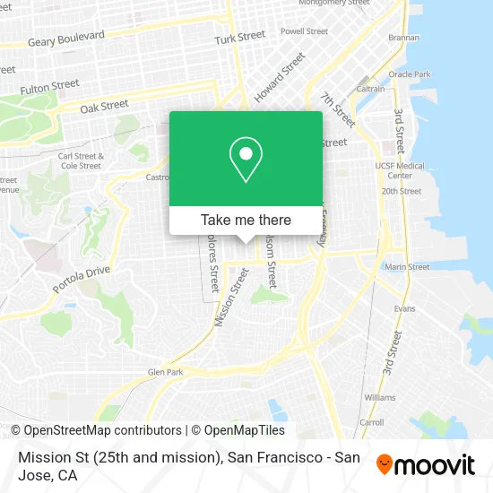Mapa de Mission St (25th and mission)