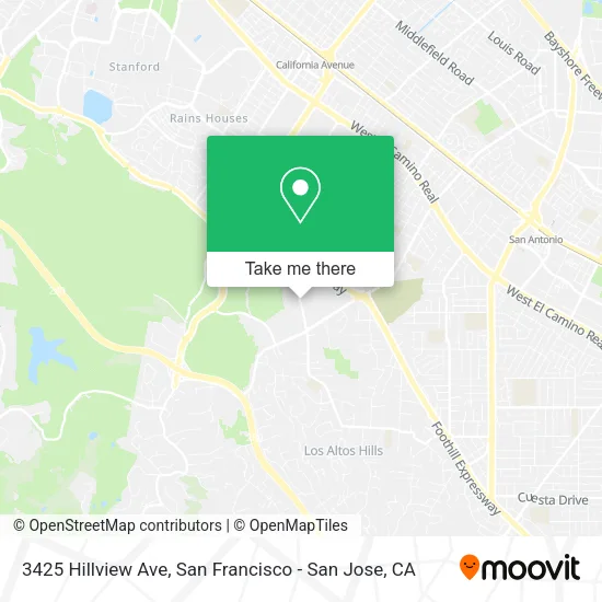 Mapa de 3425 Hillview Ave