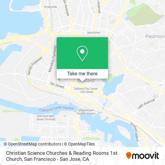 Christian Science Churches & Reading Rooms 1st Church map