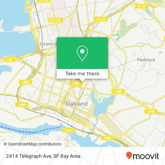 Mapa de 2414 Telegraph Ave, Oakland, CA 94612