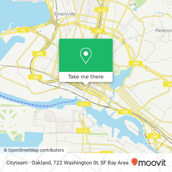 Mapa de Cityteam - Oakland, 722 Washington St