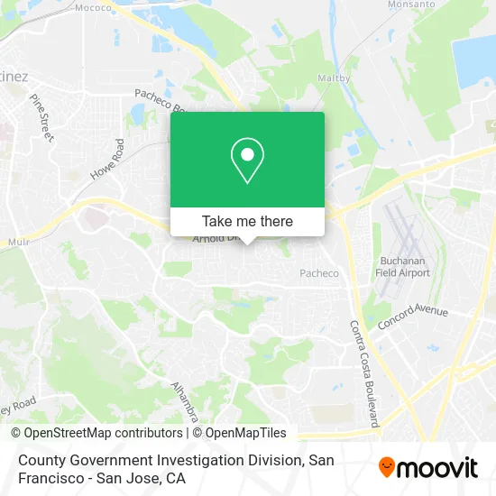 County Government Investigation Division map