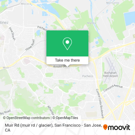 Muir Rd (muir rd / glacier) map