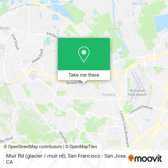 Mapa de Muir Rd (glacier / muir rd)
