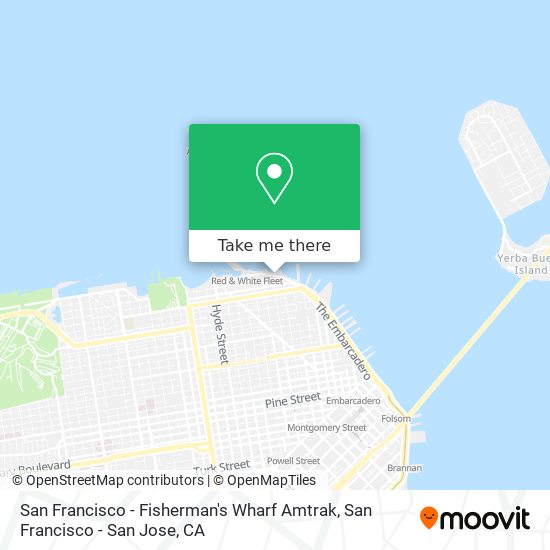 Mapa de San Francisco - Fisherman's Wharf Amtrak