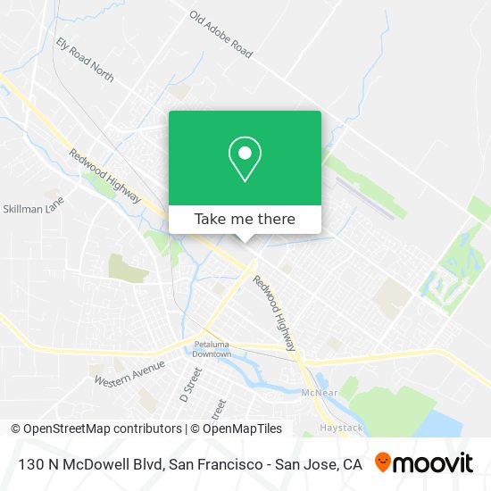 130 N McDowell Blvd map