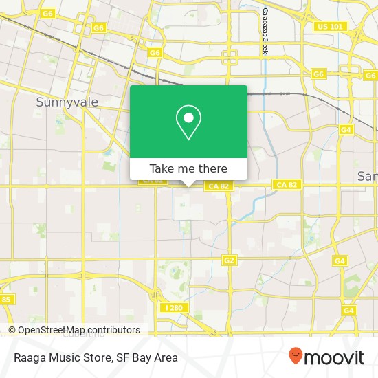 Raaga Music Store, 1016 E El Camino Real map