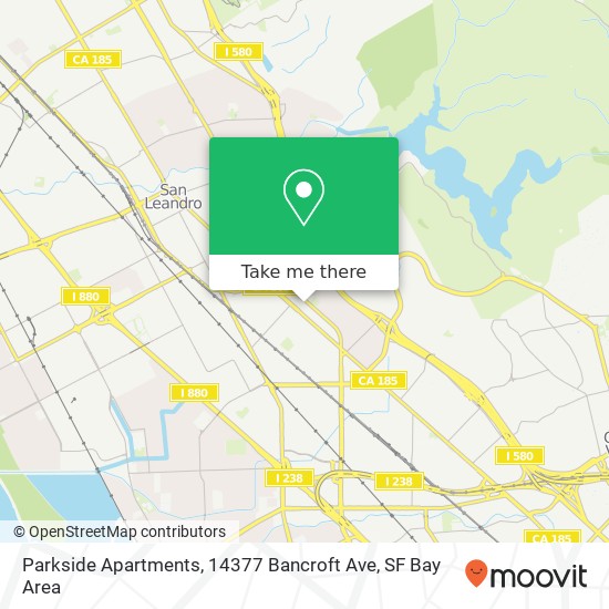 Mapa de Parkside Apartments, 14377 Bancroft Ave