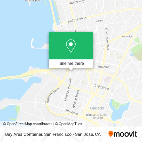 Mapa de Bay Area Container