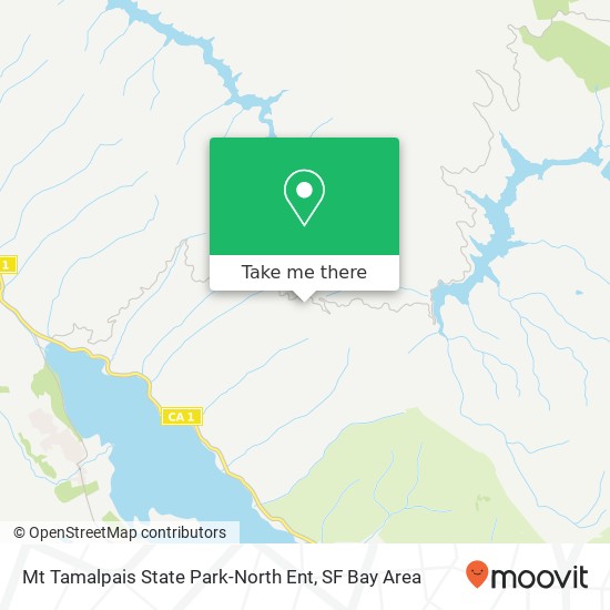 Mt Tamalpais State Park-North Ent, W Ridgecrest Blvd map