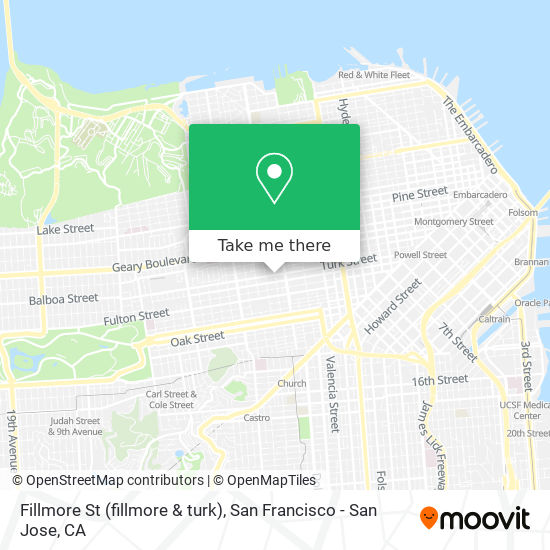 Mapa de Fillmore St (fillmore & turk)