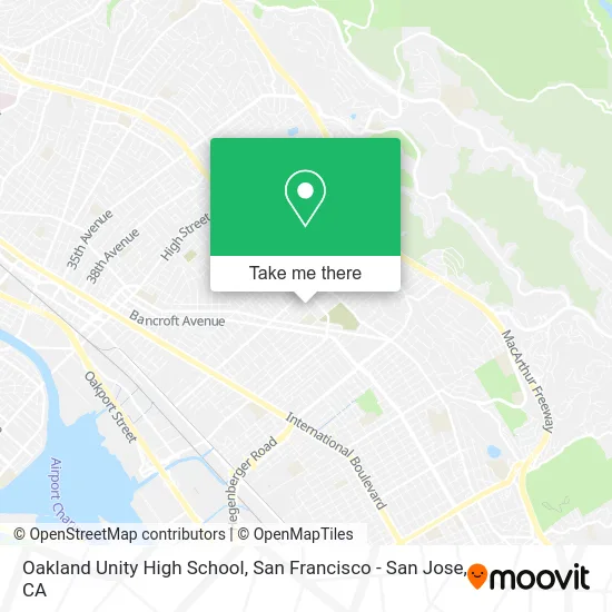 Oakland Unity High School map
