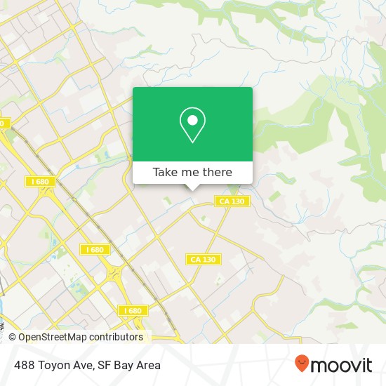 Mapa de 488 Toyon Ave, San Jose, CA 95127