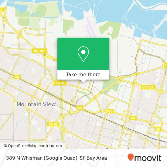 Mapa de 389 N Whisman (Google Quad)