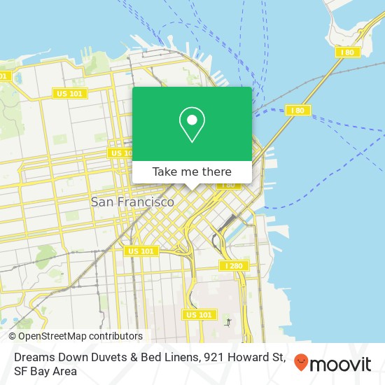 Dreams Down Duvets & Bed Linens, 921 Howard St map