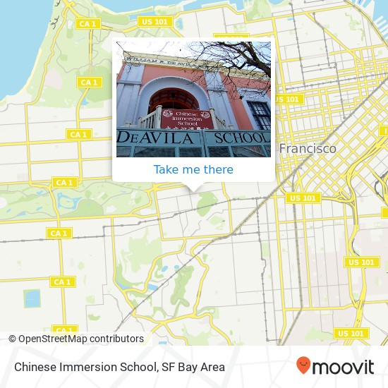 Mapa de Chinese Immersion School, 1351 Haight St