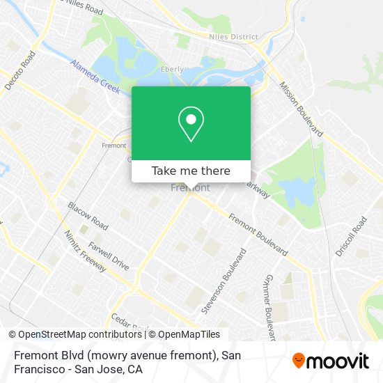 Fremont Blvd (mowry avenue fremont) map