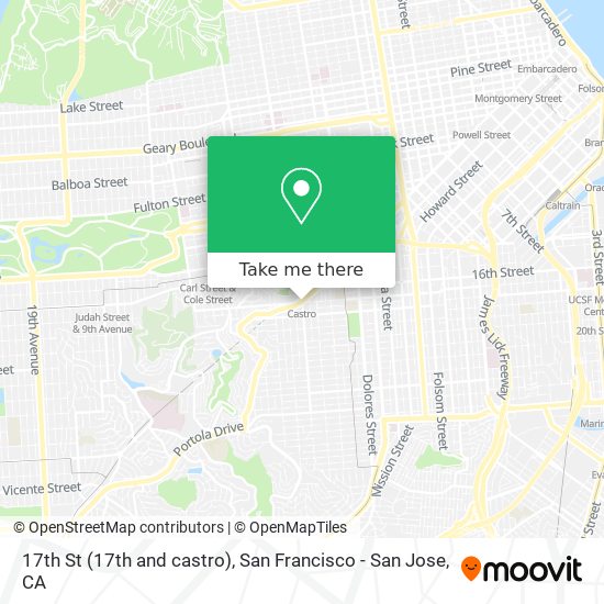 17th St (17th and castro) map