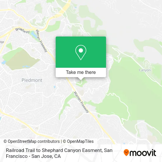 Mapa de Railroad Trail to Shephard Canyon Easment