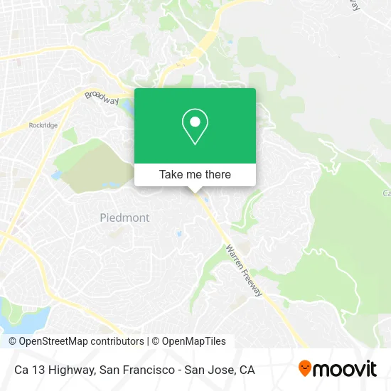 Mapa de Ca 13 Highway