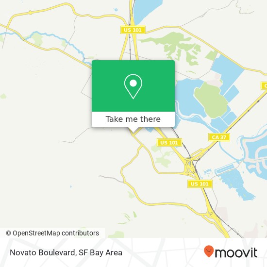 Novato Boulevard map