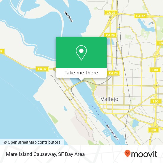 Mare Island Causeway map