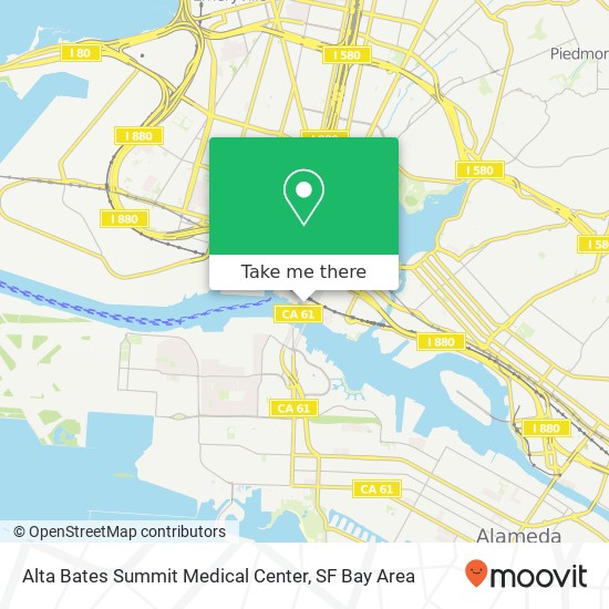 Mapa de Alta Bates Summit Medical Center