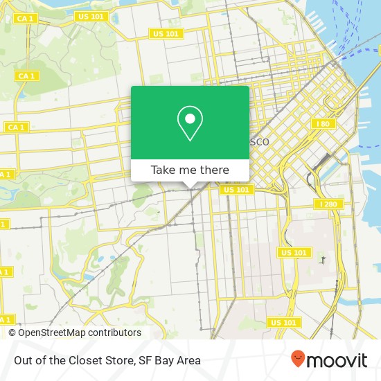 Mapa de Out of the Closet Store, 100 Church St