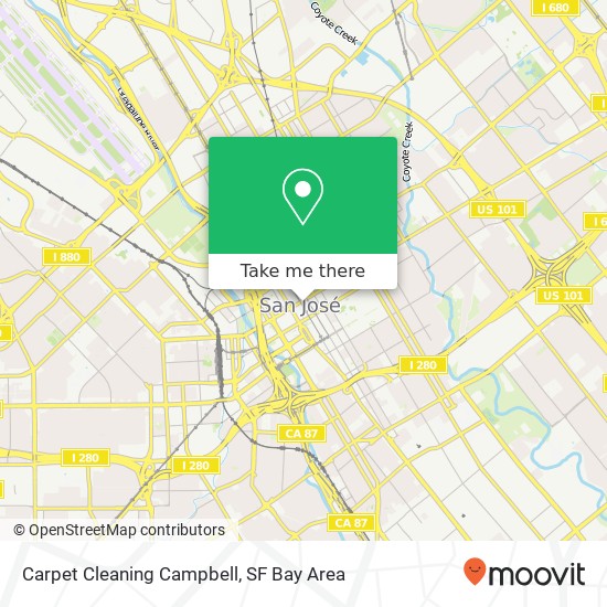 Mapa de Carpet Cleaning Campbell, 12 S 1st St