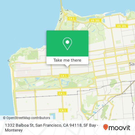 1332 Balboa St, San Francisco, CA 94118 map