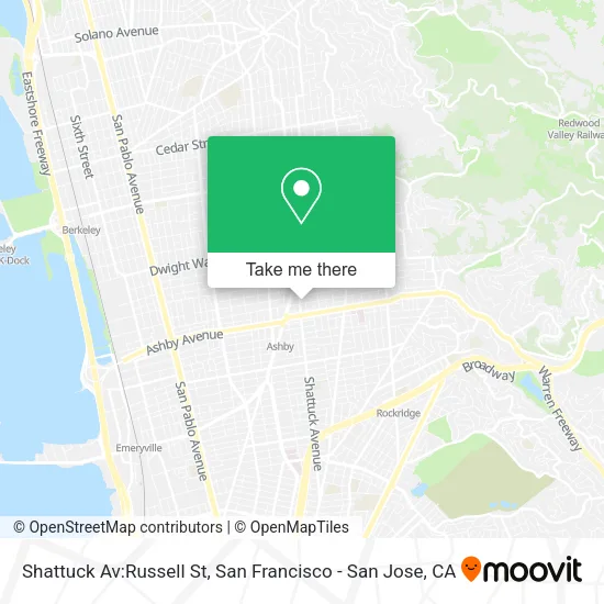 Mapa de Shattuck Av:Russell St