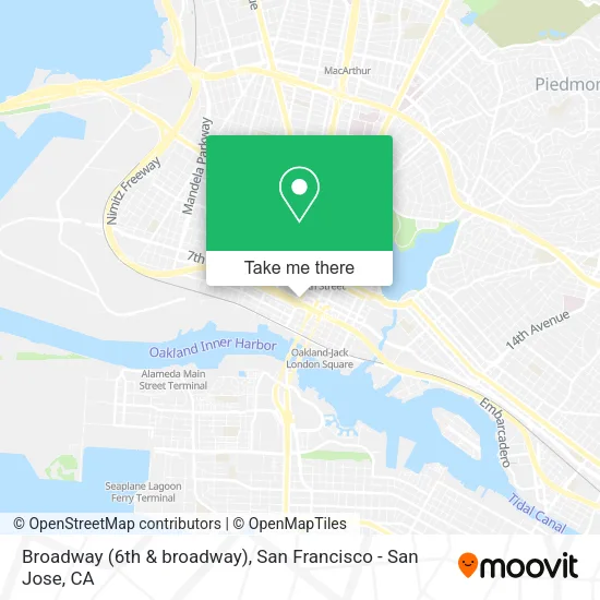 Mapa de Broadway (6th & broadway)