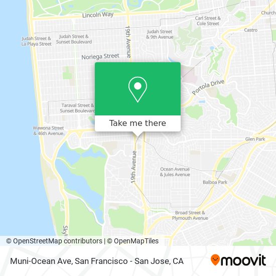 Mapa de Muni-Ocean Ave