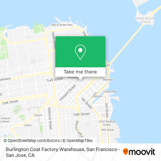 Mapa de Burlington Coat Factory Warehouse