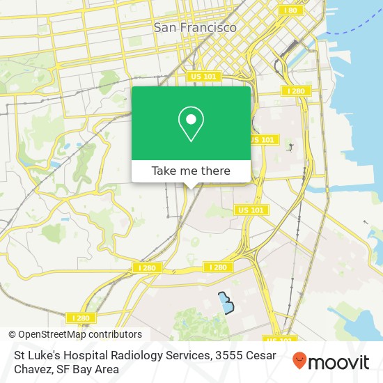 St Luke's Hospital Radiology Services, 3555 Cesar Chavez map