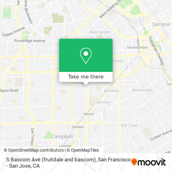 Mapa de S Bascom Ave (fruitdale and bascom)