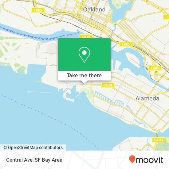 Central Ave, Alameda, <B>CA< / B> 94501 map