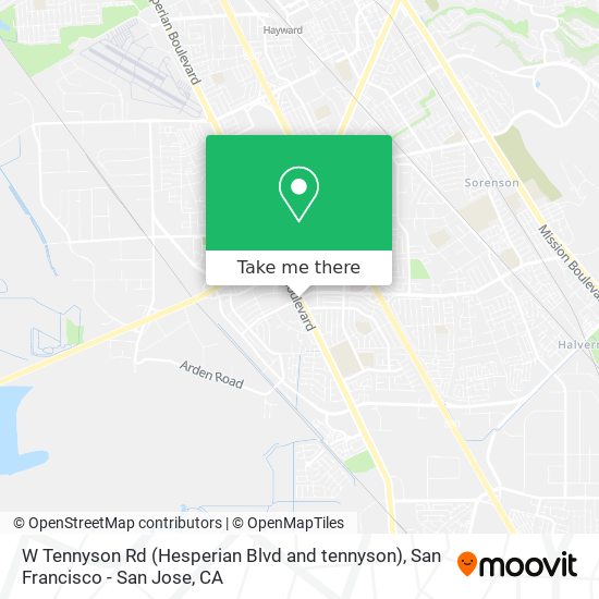 W Tennyson Rd (Hesperian Blvd and tennyson) map