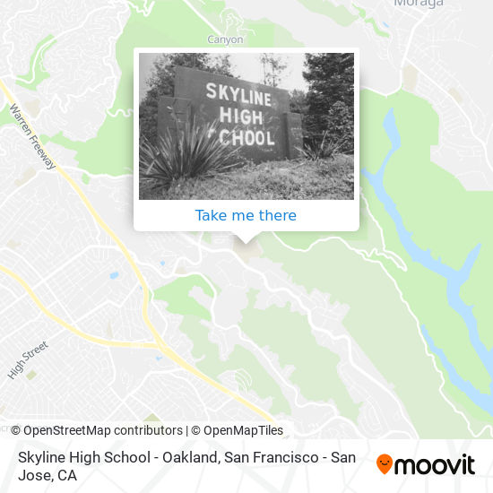 Skyline High School - Oakland map