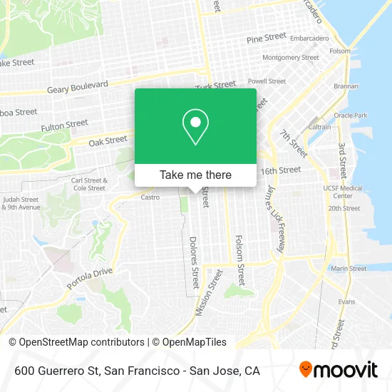 600 Guerrero St map