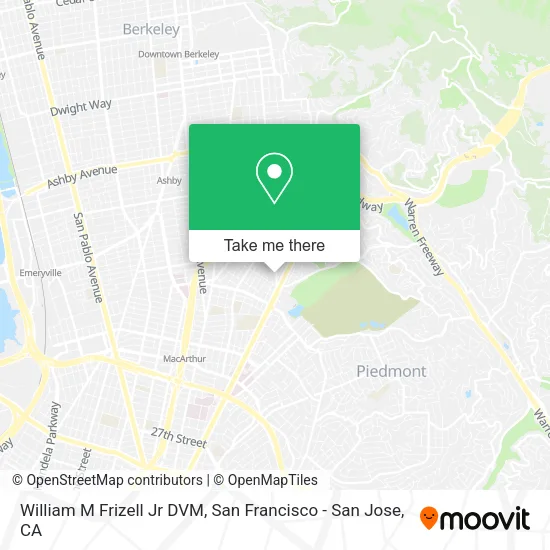 William M Frizell Jr DVM map