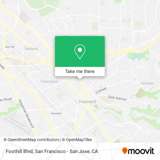 Mapa de Foothill Blvd