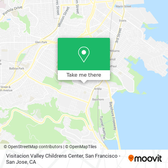 Mapa de Visitacion Valley Childrens Center