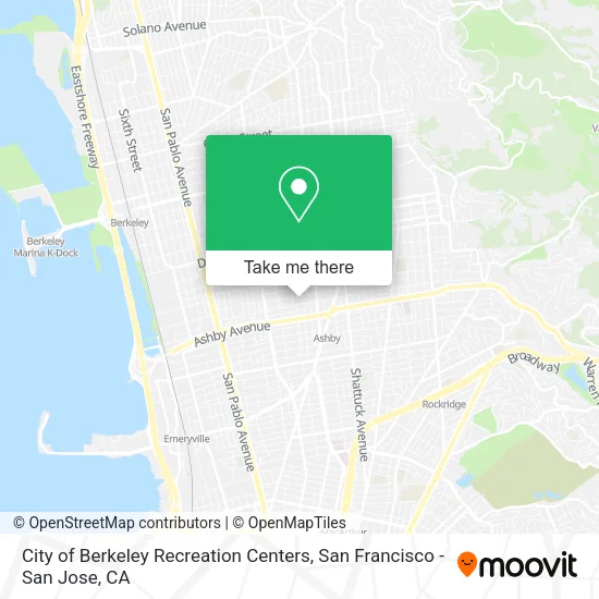 Mapa de City of Berkeley Recreation Centers