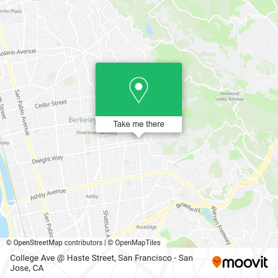 College Ave @ Haste Street map