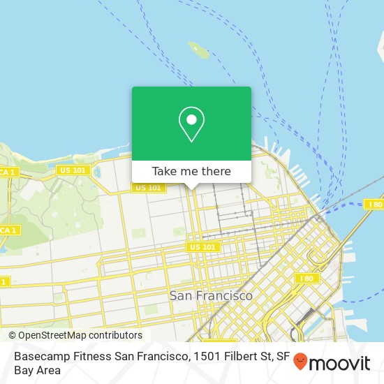 Basecamp Fitness San Francisco, 1501 Filbert St map