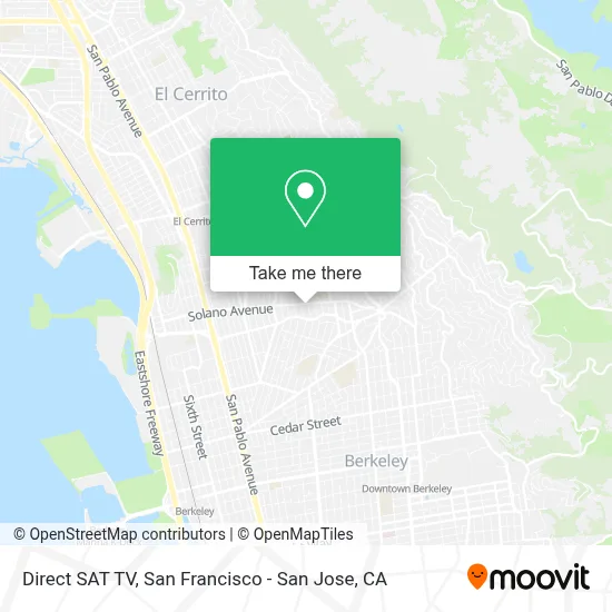 Direct SAT TV map