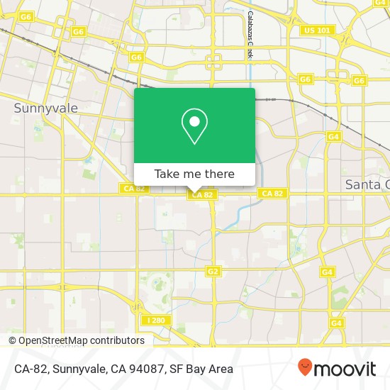 CA-82, Sunnyvale, CA 94087 map