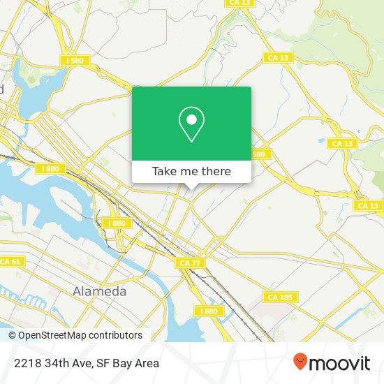 Mapa de 2218 34th Ave, Oakland, CA 94601